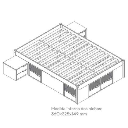 Cama Casal Kiara Amêndoa - Mobly Imagem de Cama Casal Kiara Amêndoa