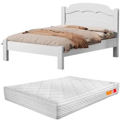 Imagem de Cama Casal Laís Padrão 100% MDF Colchão Casal 138x188 D33