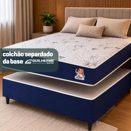 Imagem de Cama Casal Molas Ensacadas Conjunto box Casal Padrão Isofort América Preto Ley Colchão