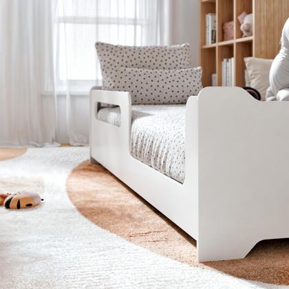Imagem de Cama Casal Montessori 193x143 Proteção Grade + Colchão Casal