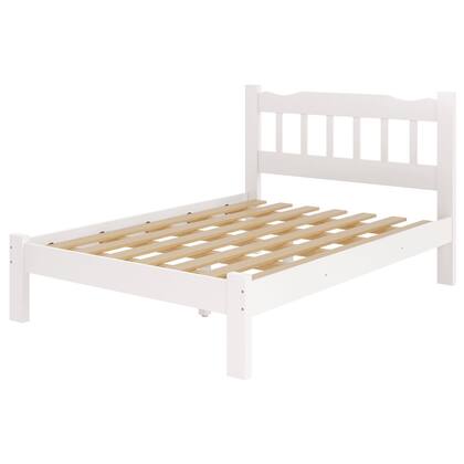 Imagem de Cama Casal Perola New Branco em Madeira Maciça