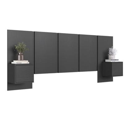 Imagem de Cama Casal Queen Suspensa, Cabeceira e Mesas de Apoio 140/160 Zurique