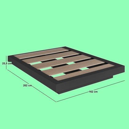 Imagem de Cama Casal Queen Suspensa, Cabeceira e Mesas de Apoio 140/160 Zurique