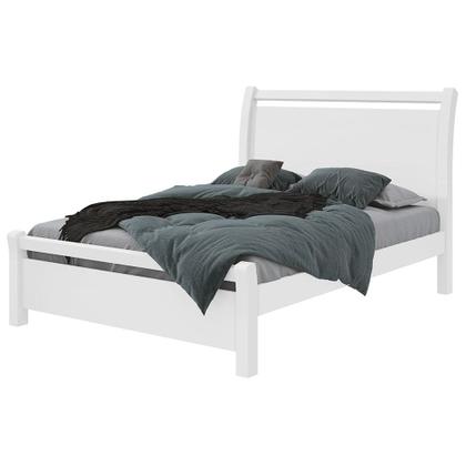 Imagem de Cama Casal Reali em MDP e MDF Pés Maciços Lopas
