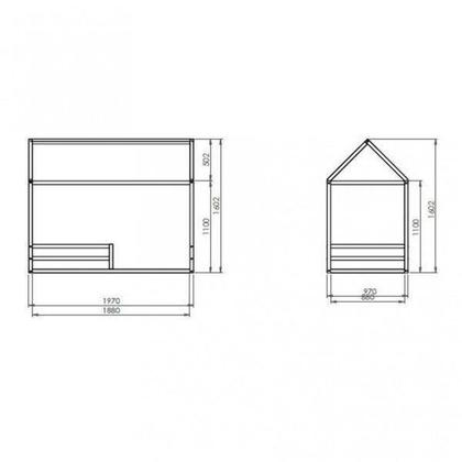 Imagem de Cama Casinha Solteiro Branco/Acetinado