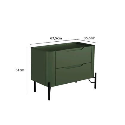 Imagem de Cama com Cabeceira Queen Sob Medida e 2 Mesas 100% MDF