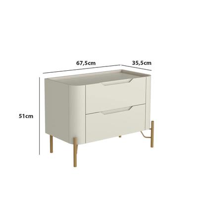 Imagem de Cama com Cabeceira Queen Sob Medida e 2 Mesas 100% MDF