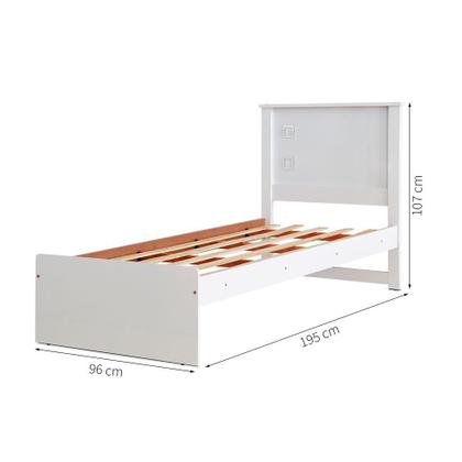 Imagem de Cama com Cama Auxiliar Barcelona Flex Branca e Preta