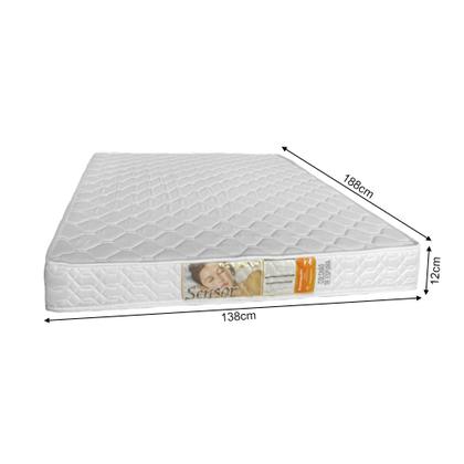 Imagem de Cama com Colchão Montessoriana Casal Infantil Ágatha Branco/amêndoa
