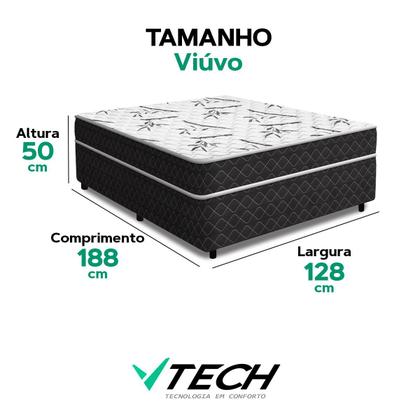 Imagem de Cama Conjugada Viúva Benfica D33 V-Store 128x188x50