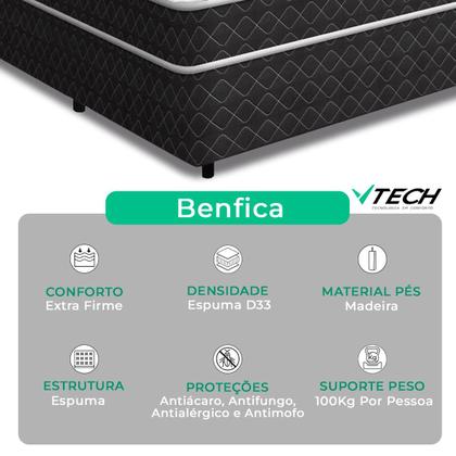 Imagem de Cama Conjugada Viúva Benfica D33 V-Store 128x188x50