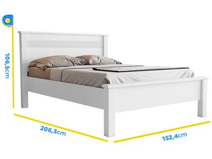 Imagem de Cama de Casal Conquista Móveis Barcelona Branco
