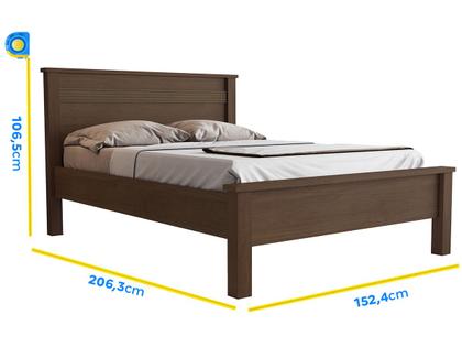 Imagem de Cama de Casal Conquista Móveis Barcelona Cacau