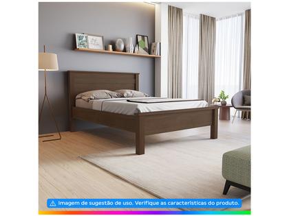Imagem de Cama de Casal Conquista Móveis Barcelona Cacau
