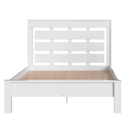 Imagem de Cama de Casal Madeira Cor Branca Resistente e Moderno BD301 Branco Decibal