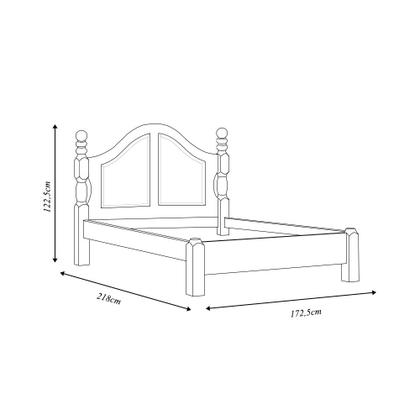 Imagem de Cama de Casal Queen Size Madeira Maciça Naipe Freijó - G74 - Gran Belo