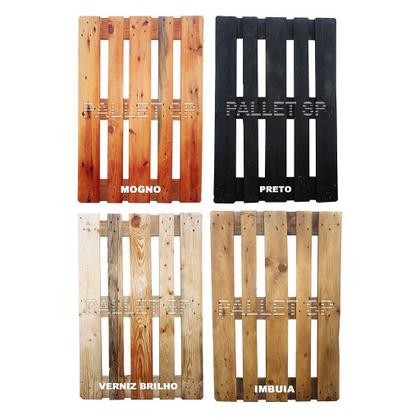 Imagem de Cama de Pallet Queen 200x160x30 cm - Madeira Pinus