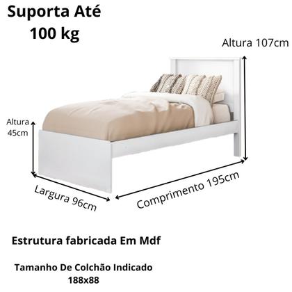 Imagem de Cama de Solteiro Barcelona com Colchão