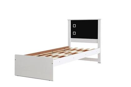 Imagem de Cama de Solteiro Bibox Barcelona Branco com Preto - Tebarrot
