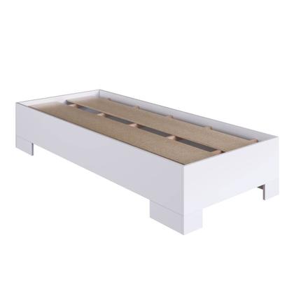 Imagem de Cama de Solteiro Box com Estrado Fixo 80 Xangai Cinza/Grafite