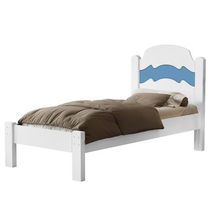 Imagem de Cama de solteiro Iris para quarto reforçada produzida em MDF estilo moderno e minimalista