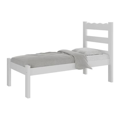 Imagem de Cama de Solteiro Madeira Maciça para Colchão 78/88x188cm Multimóveis CR35254