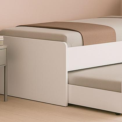 Imagem de Cama de Solteiro MDF com Bicama Auxiliar Reforçada, Ideal para Quarto Infantil Compacto