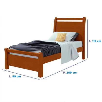 Imagem de Cama de Solteiro MDP MDF Suporta até 90kg Lopas Reali