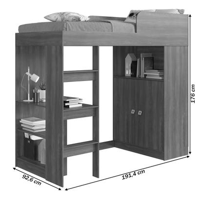 Imagem de Cama de Solteiro Multifuncional San Francisco 2 Portas Branco - Art In Móveis