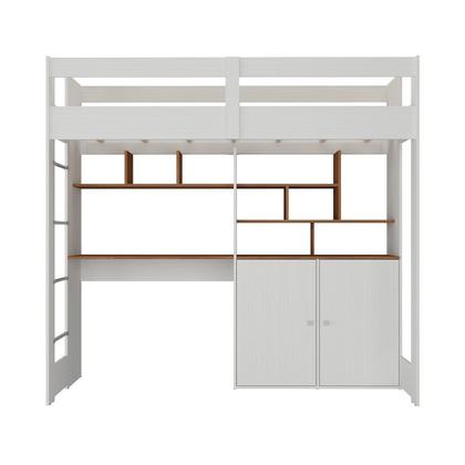 Imagem de Cama de Solteiro Zwork 2 Portas com Escrivaninha Multifuncional Yescasa