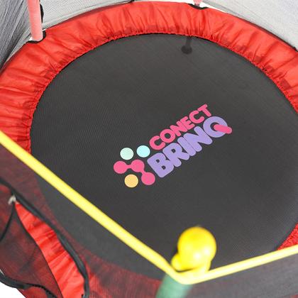 Imagem de Cama Elástica Infantil 1,40 m com Rede de Proteção Zíper Pula Pula, Lona UV, Suporta 70 kg Conect