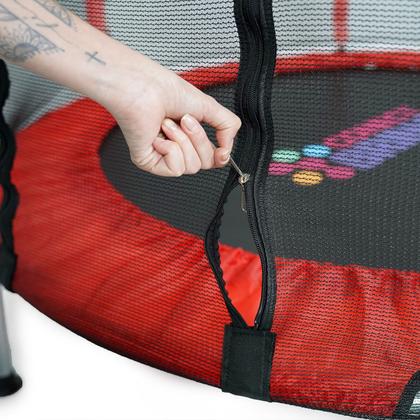 Imagem de Cama Elástica Infantil 1,40 m com Rede de Proteção Zíper Pula Pula, Lona UV, Suporta 70 kg Conect