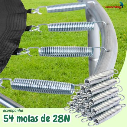 Imagem de Cama Elástica Infantil 305cm Pula Pula Grande Com Rede de Proteção Escada Resistente