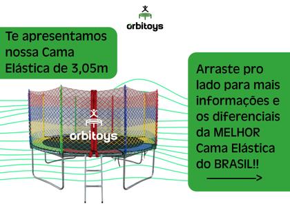 Imagem de Cama Elástica Infantil Pula Pula Trampolim 3,05 M Playground Orbitoys