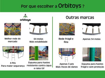 Imagem de Cama Elástica Infantil Pula Pula Trampolim 3,05 M Playground Orbitoys