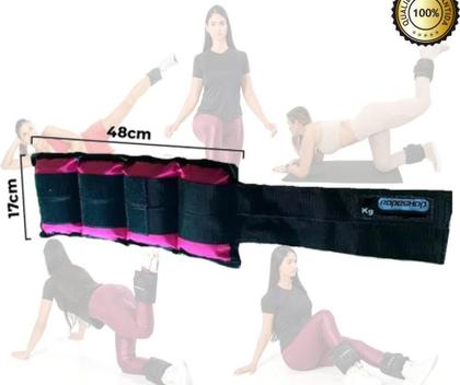 Imagem de Cama Elástica Mini Jump Pink 32 Molas + Caneleira 5 Kg Pink