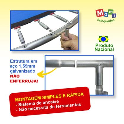 Imagem de Cama Elástica Pula Pula 1,50m Lona Preta s/ Emenda PapiBrink