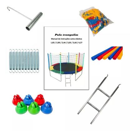 Imagem de Cama elástica pula pula 2,00 alta resistência rede com zíper pura diversão