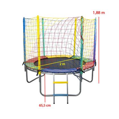 Imagem de Cama Elástica Pula Pula 2,00m Lona Preta s/ Emenda PapiBrink