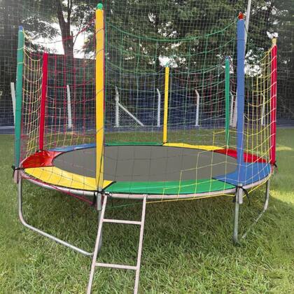 Imagem de Cama Elástica Pula Pula 3,05m Resistente Piscina de Bolinhas 1,50m 1000 Bolinhas Coloridas Escorregador Médio