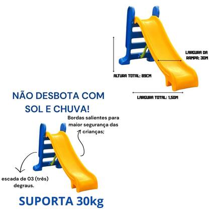 Imagem de Cama Elástica Pula Pula 3,05m Resistente Piscina de Bolinhas 1,50m 1000 Bolinhas Coloridas Escorregador Médio