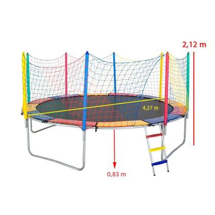 Imagem de Cama Elástica Pula Pula 4,27m Lona Preta s/ Emenda PapiBrink