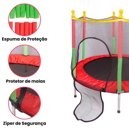 Imagem de Cama Elástica Pula Pula Infantil Trampolim 1,4 metros