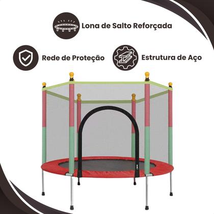 Imagem de Cama Elástica Pula Pula Infantil Trampolim 1,4 metros