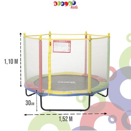 Imagem de Cama Elástica Pula Pula Trampolim 1,52m com Rede Replay Kids