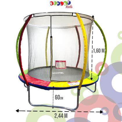 Imagem de Cama Elástica Pula Pula Trampolim 2,44M Com Rede Replay Kids