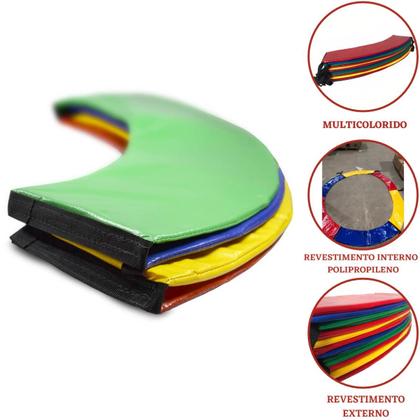 Imagem de Cama Elastica Pula Pula Trampolim 3,05m Nacional Premium Resistente Suporta até 150kg