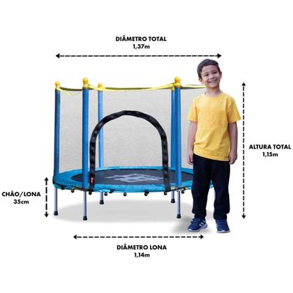 Imagem de Cama Elástica Trampolim Pula Pula Infantil 140m Com Rede
