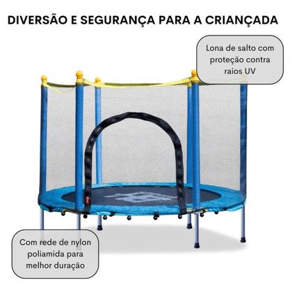 Imagem de Cama Elástica Trampolim Pula Pula Infantil 140m Com Rede