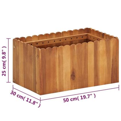 Imagem de Cama elevada de jardim VidaXL Madeira maciça de acácia 50x30x25cm